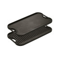 19.7''*9.8'' Cast Iron Non-stick Griddle Pan/Grill Pan, Pre-seasoned